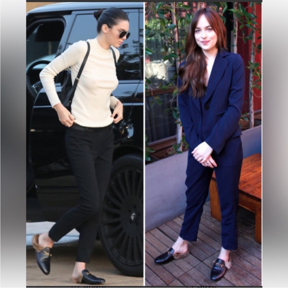 GUCCI “Princetown” Fur Lined Black Leather Mules - Picture 4 of 15